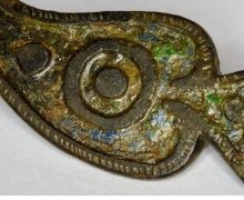 Beautiful Roman composite plate Brooch with decoration of coloured enamel