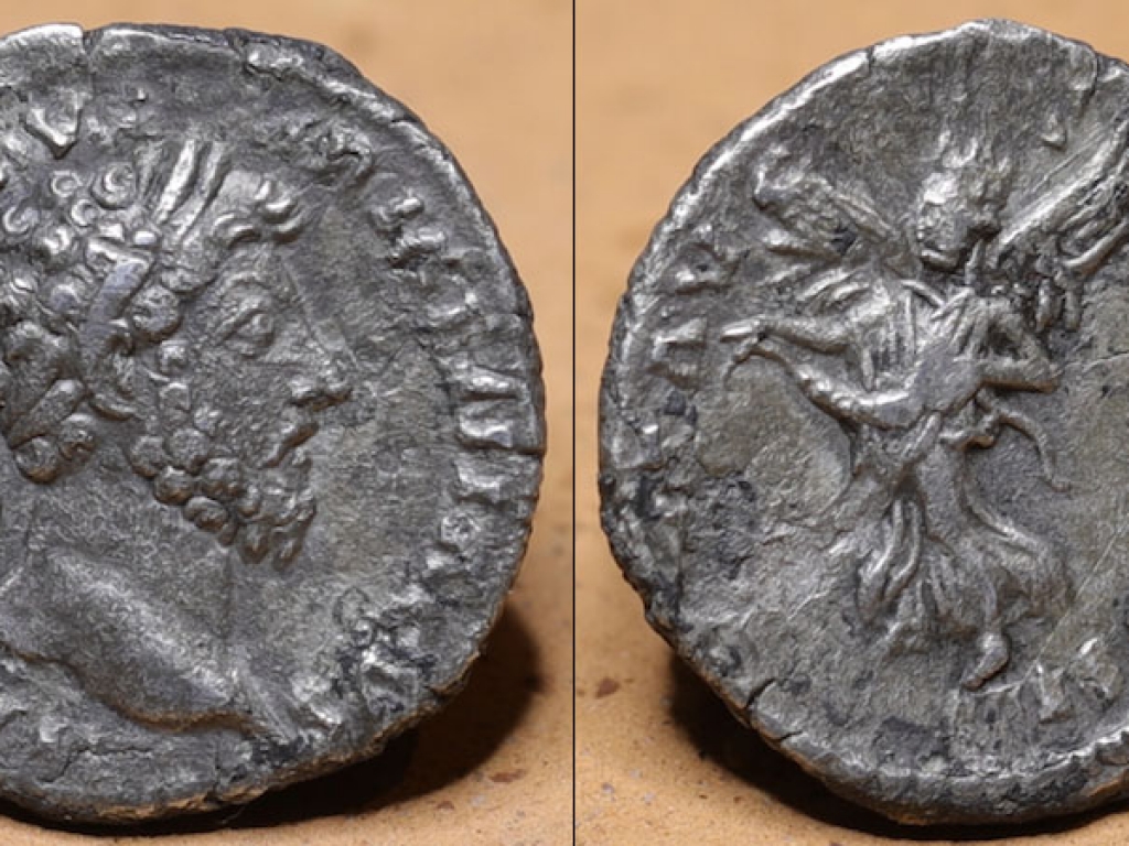 Roman Denarius Marcus Aurelius als Augustus (scarce)