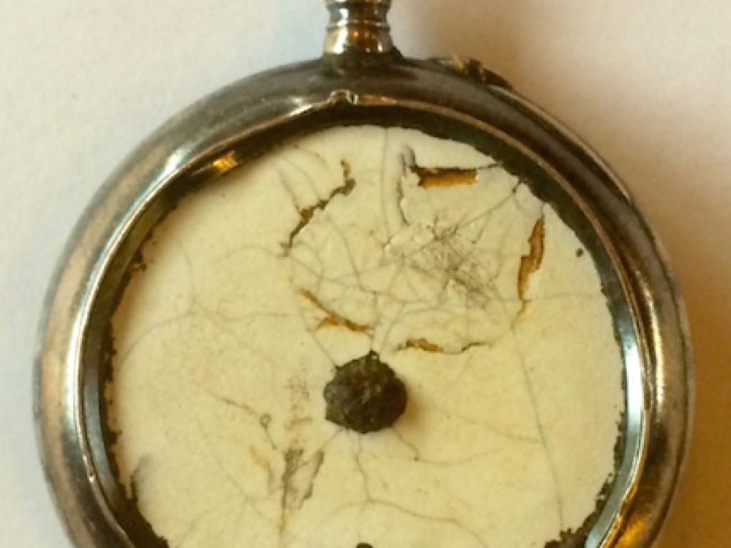 A nice silver pocket watch - front