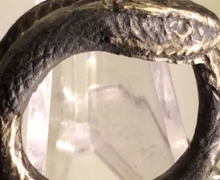 Beautiful silver Roman snake ring