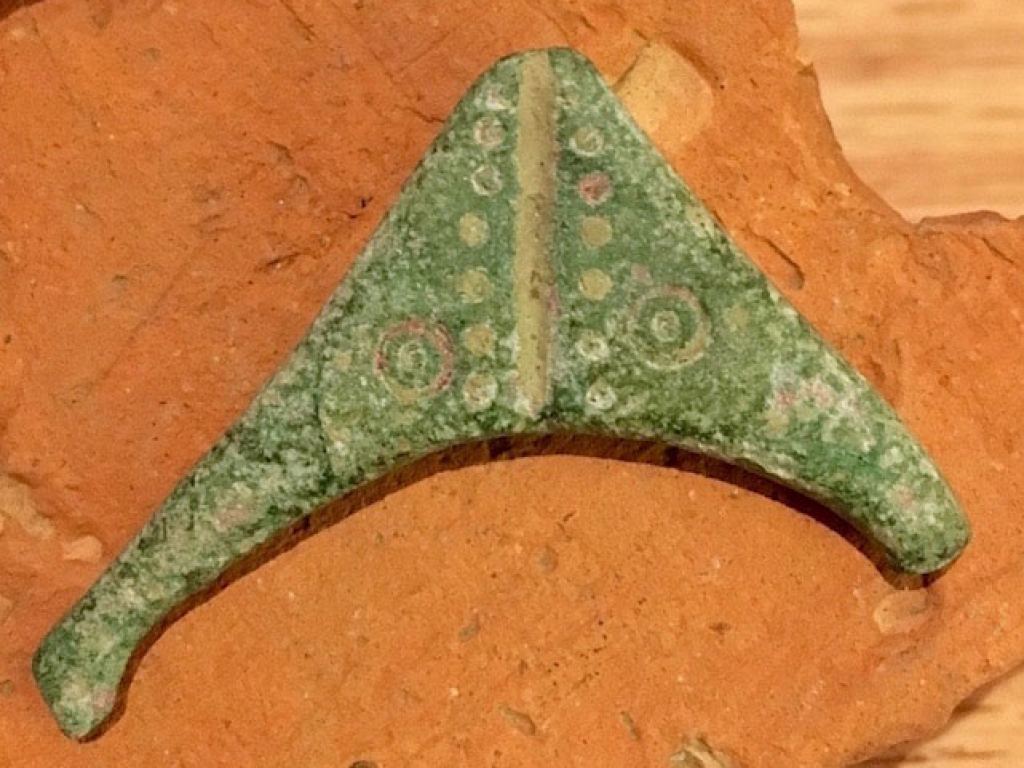Beautiful Medieval buckle with circles (fragment)