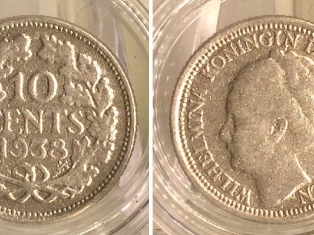 Silver coin Wilhelmina 10 Cents