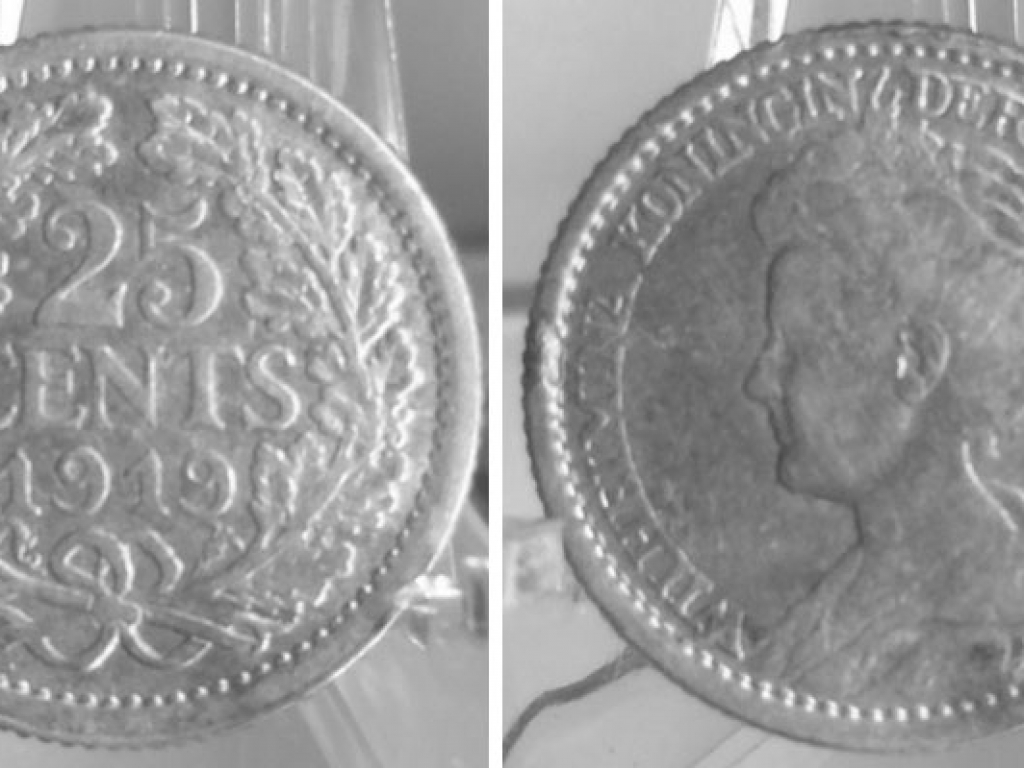 Silver coin Wilhelmina 25 Cents