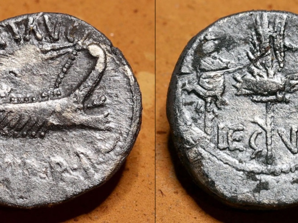 Roman Republic Legion VII denarius Marcus Antonius