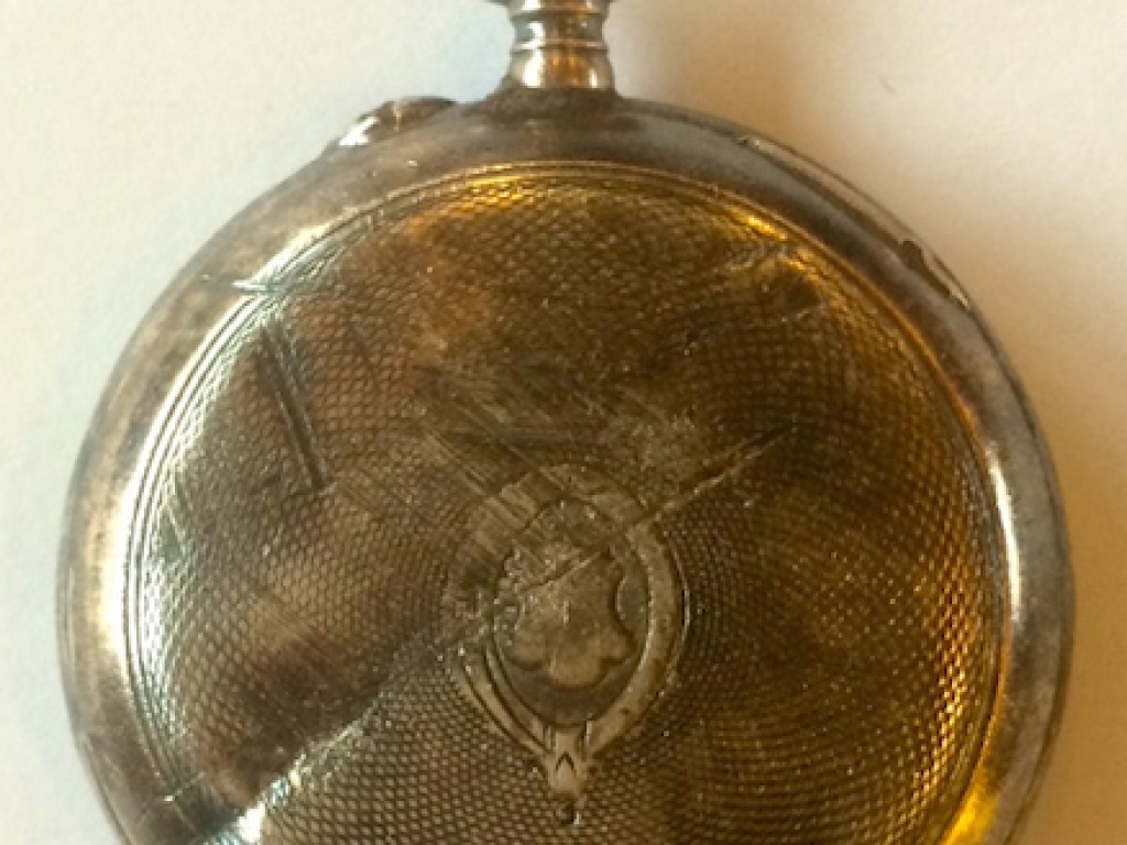 A nice silver pocket watch - back